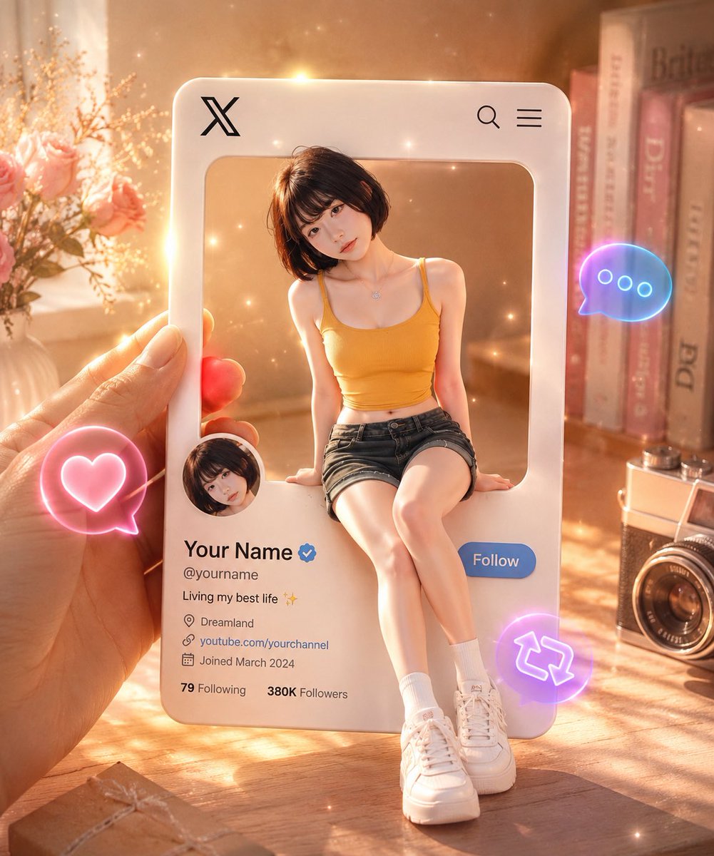 3D Social Media Profile Card