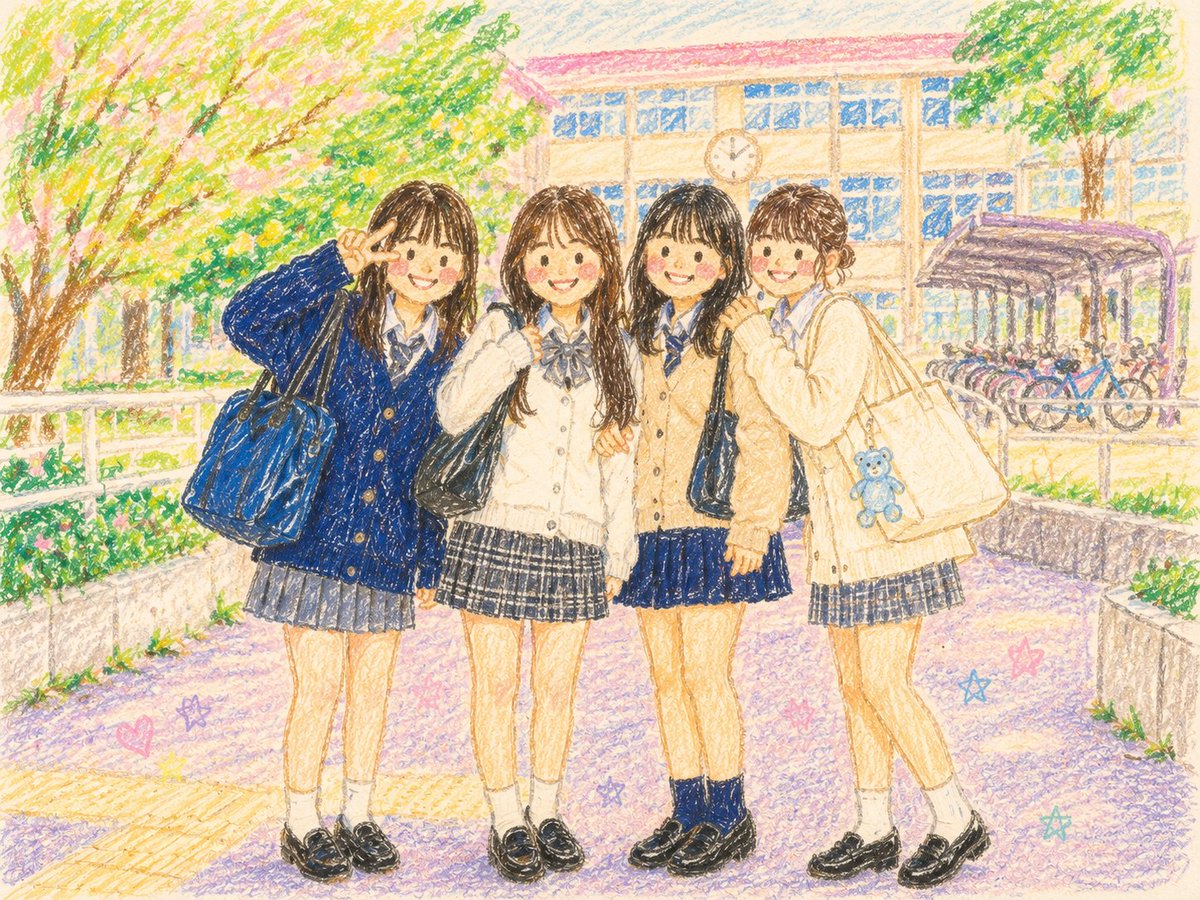 Crayon Style Picture Book Illustration