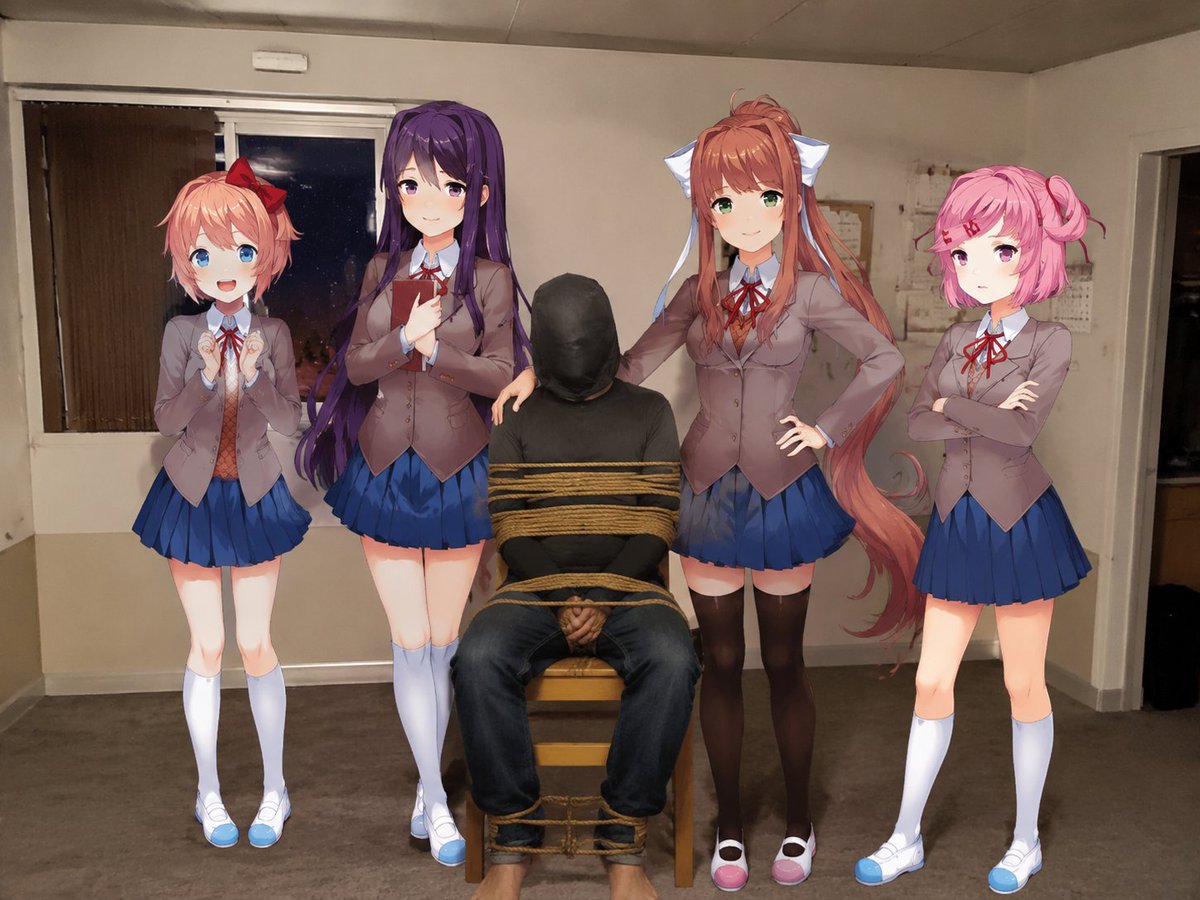 Strange Doki Doki Literature Club Scene