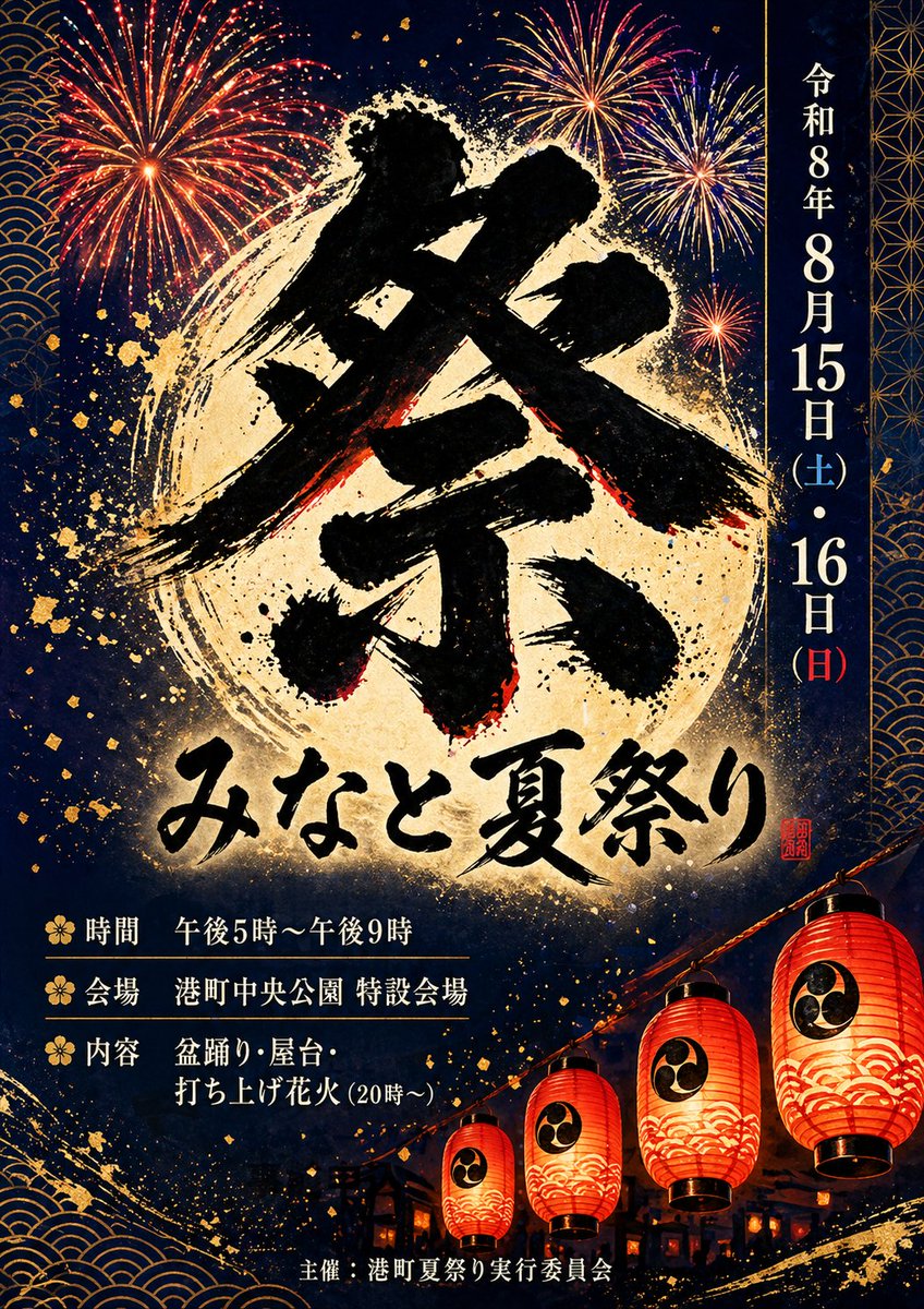 Japanese Summer Festival Poster