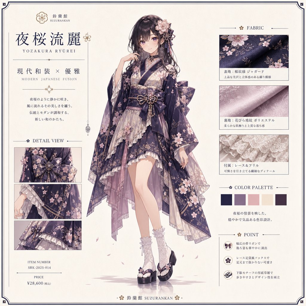 Yozakura Modern Kimono Catalog