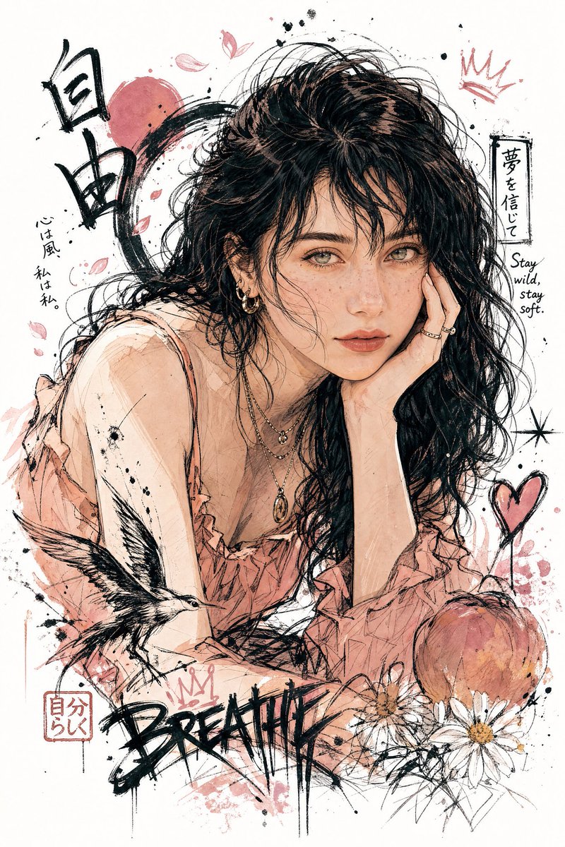 Japanese Graffiti Style Illustration
