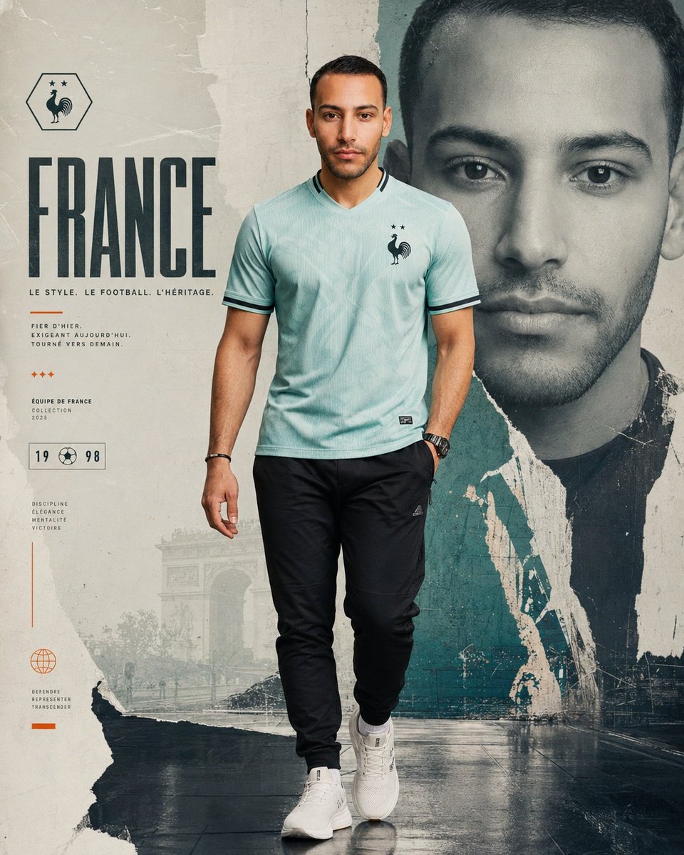 Football Fashion Editorial Poster