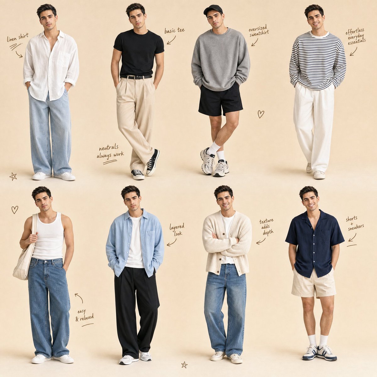 Minimalist Men's Fashion Collage
