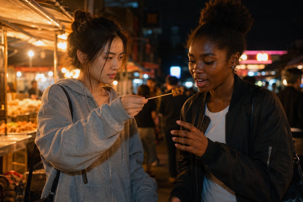 Candid Night Market Food Offering