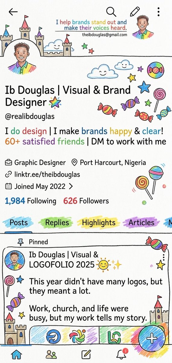 Whimsical Designer Profile UI