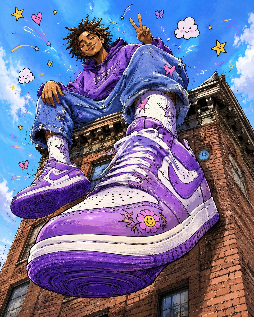 Cartoon Sneaker Advertising Campaign