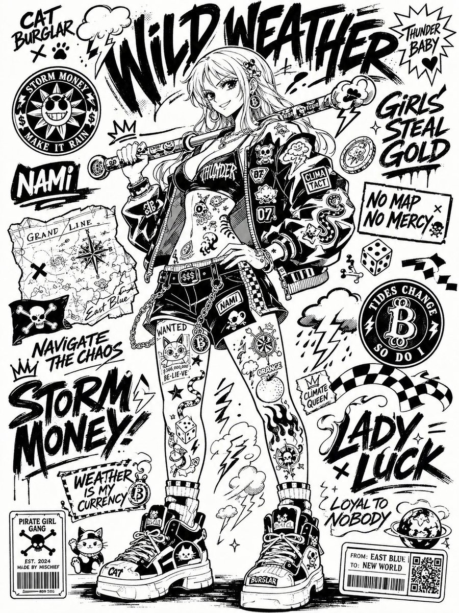 Monochrome Sticker-Bomb Poster