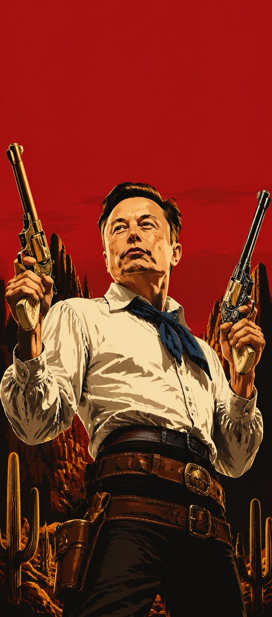 Blood Red Western Gunslinger