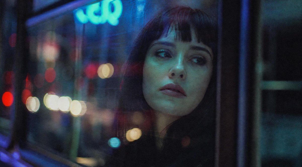 Cinematic Night Bus Window Portrait