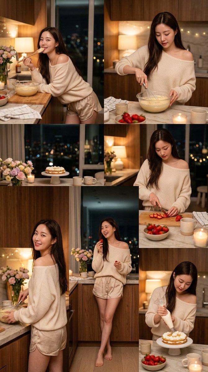Korean Girl Kitchen Cooking Aesthetic