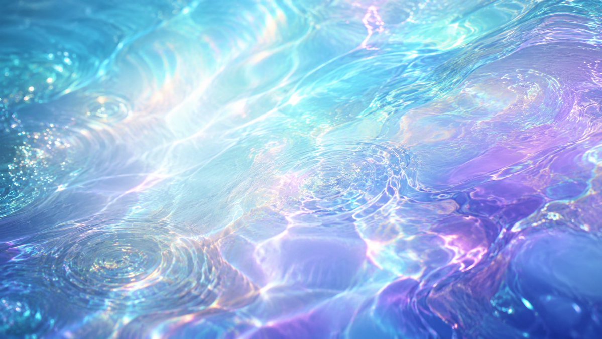Iridescent Liquid Ripple Wallpaper