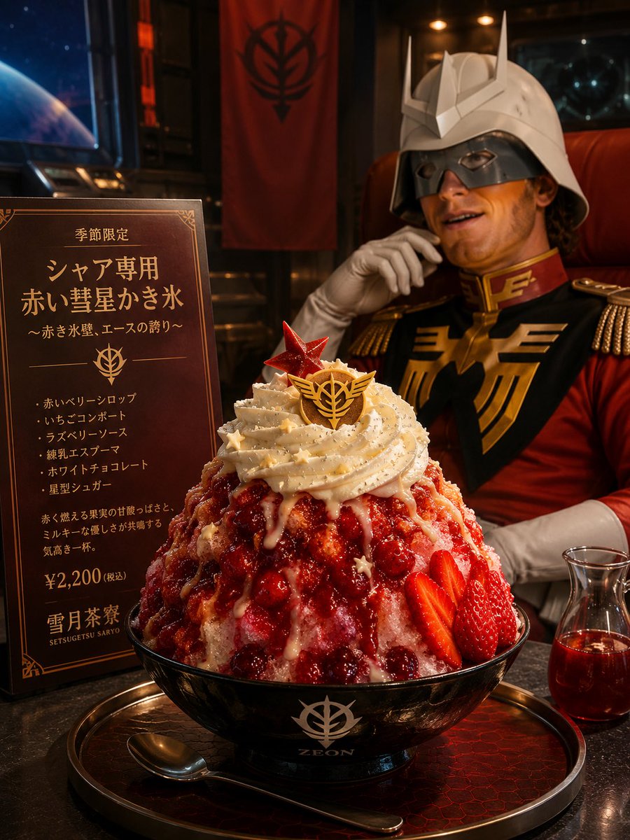 Char-Inspired Red Shaved Ice Café Ad
