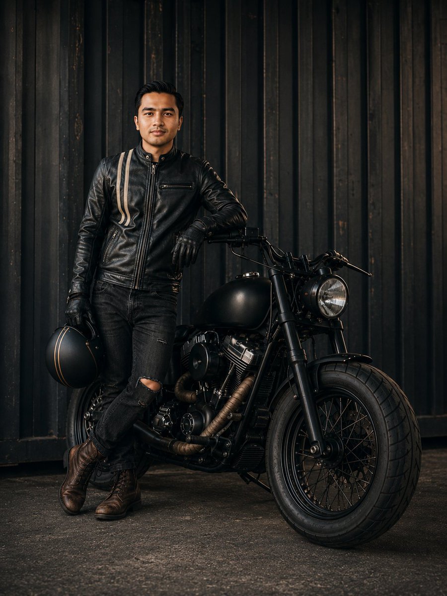 Cinematic Male Rider Portrait