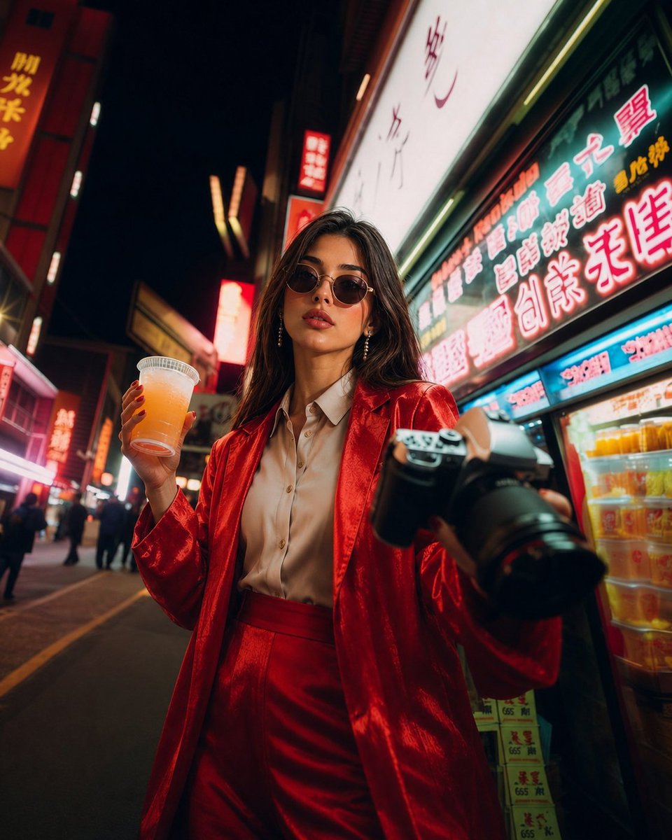 Cyberpunk Neon Nightlife Editorial Shoot