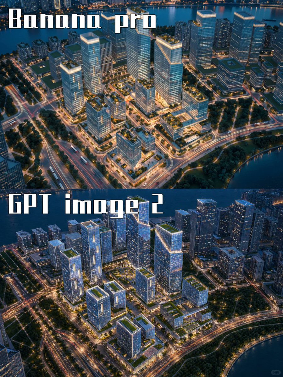 AI City Rendering Comparison Poster