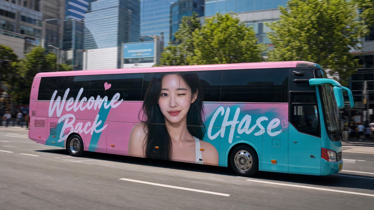 Pastel Pop Star Bus Wrap Ad