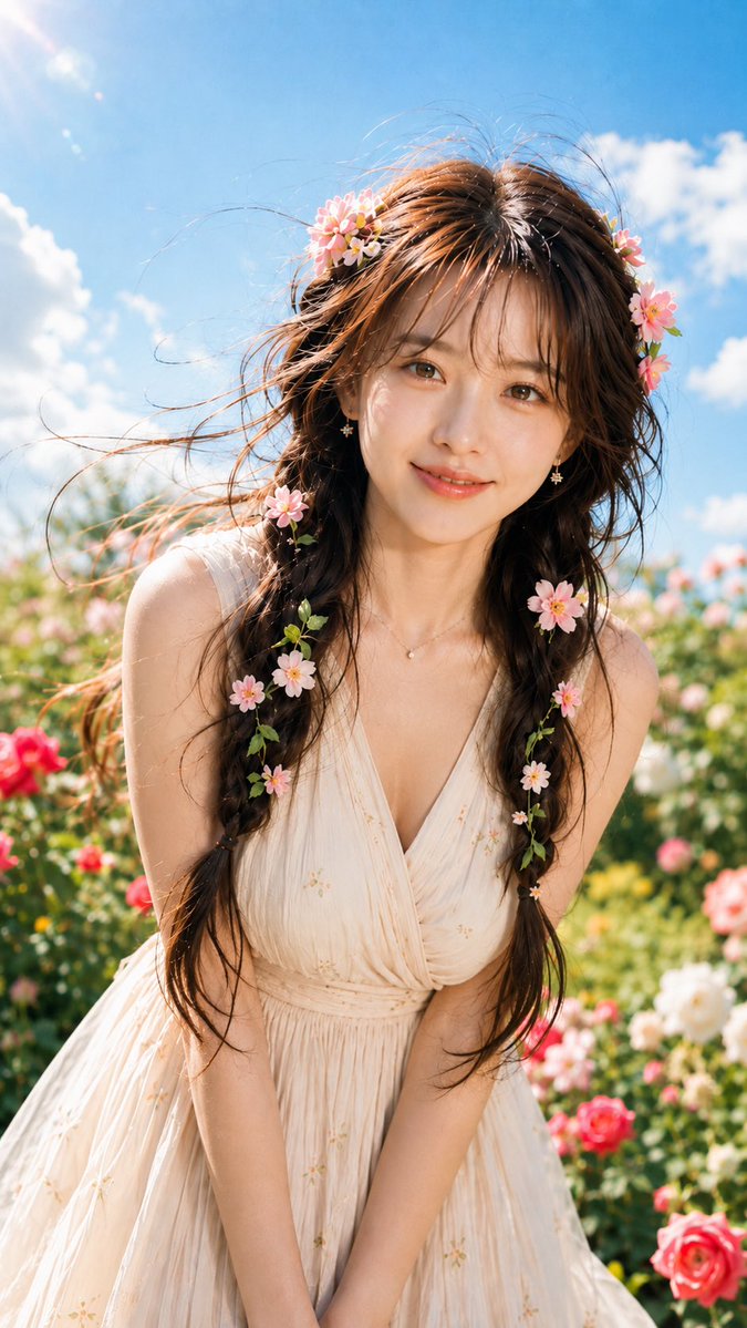 Morning Flower Garden Portrait