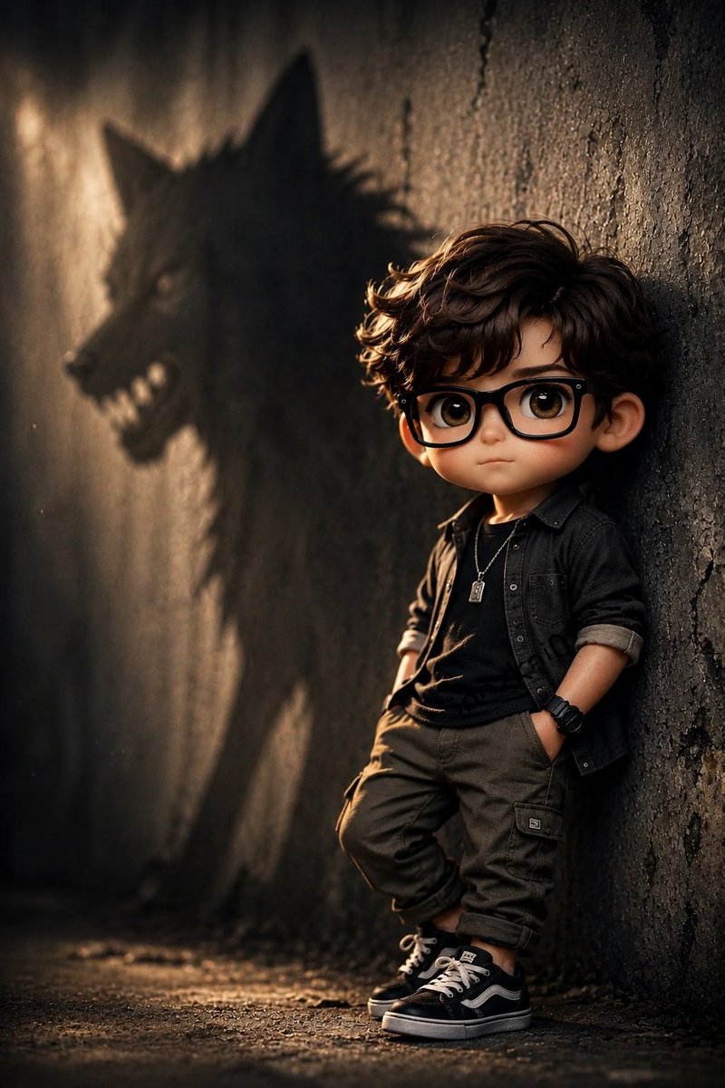 Boy With Werewolf Shadow