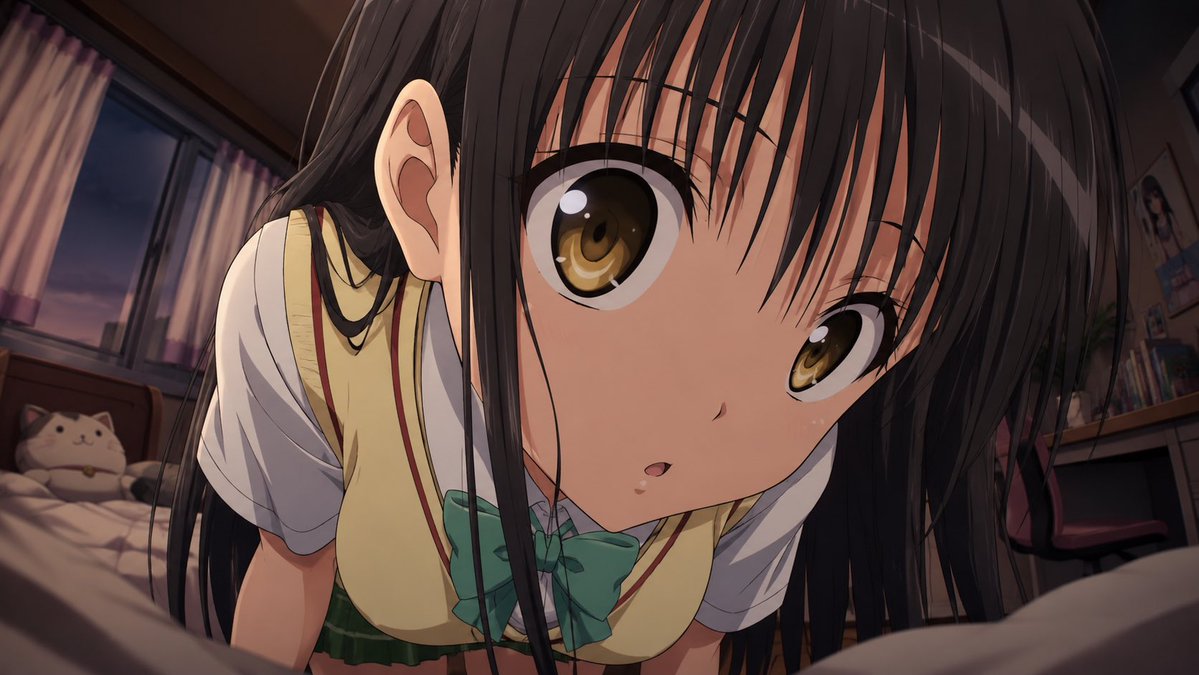 Cinematic Anime Schoolgirl Close-Up