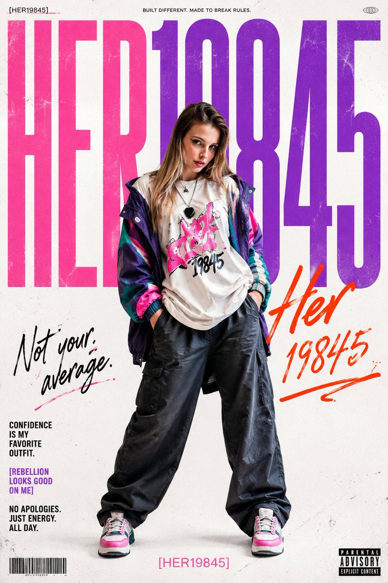 Rebellious Streetwear Magazine Poster