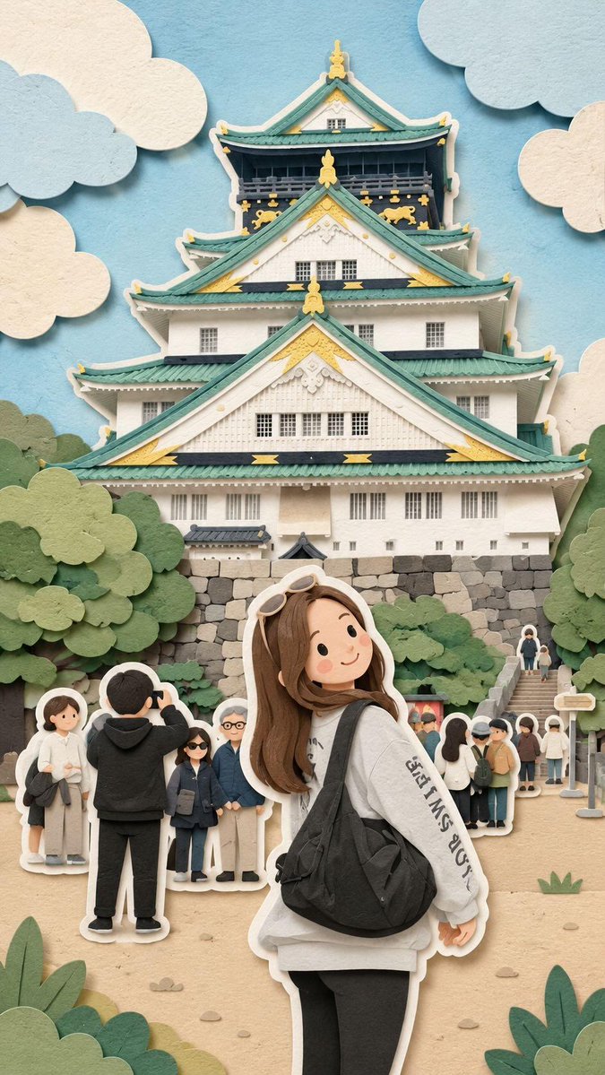 Kawaii Paper-Cut Travel Diorama