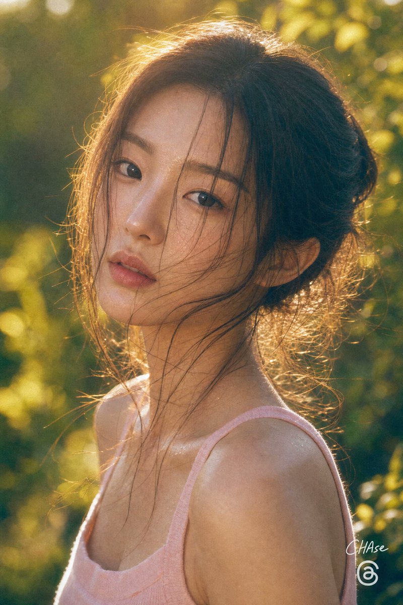 Golden Hour Pastel Pink Portrait