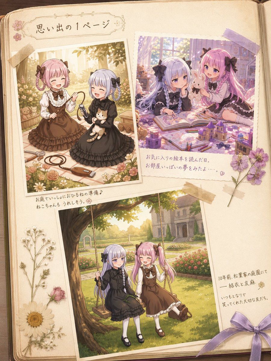 Nostalgic Sisters Scrapbook Page