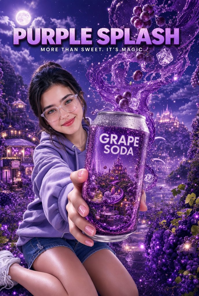 Purple Fantasy Grape Soda Ad