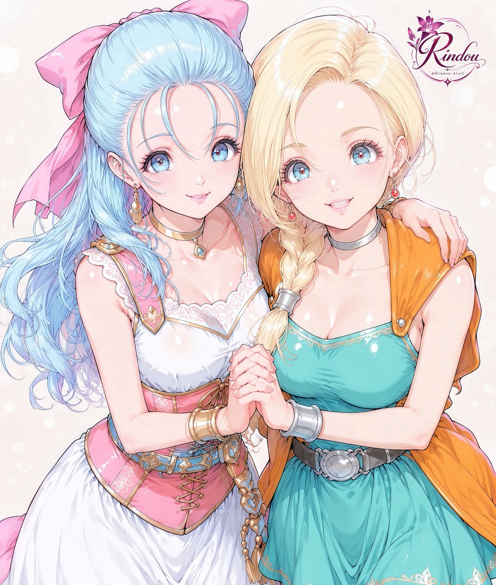Two Fantasy Anime Heroines Portrait