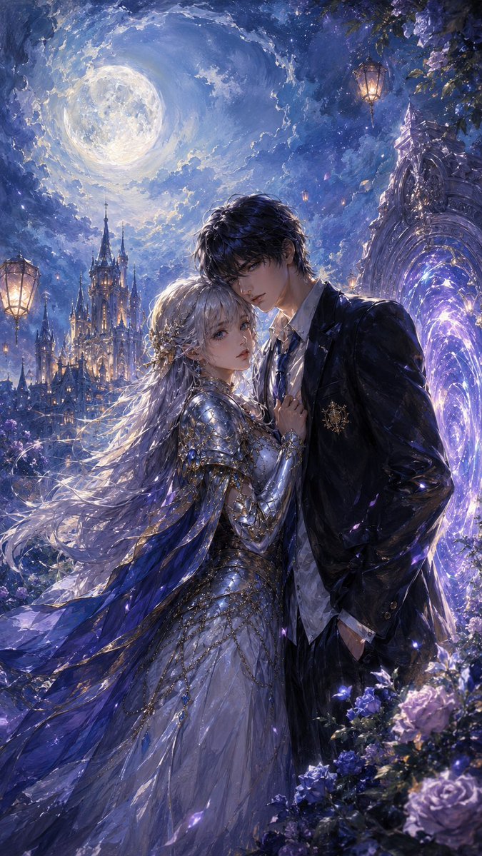 Moonlit Gothic Fantasy Couple