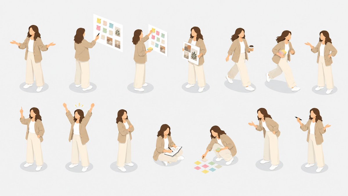 Isometric Presenter Pose Sheet