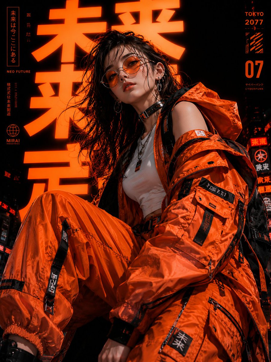 Cyberpunk Tokyo Fashion Portrait