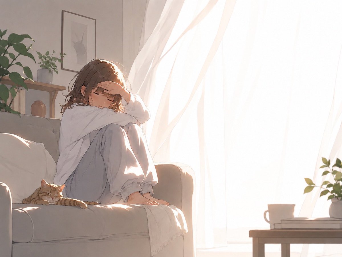 Backlit Morning Sofa Anime Scene
