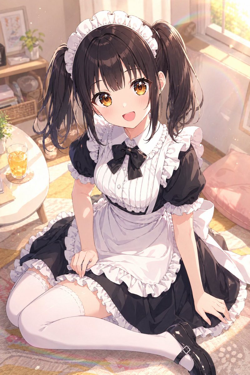 Sunlit Anime Maid Portrait