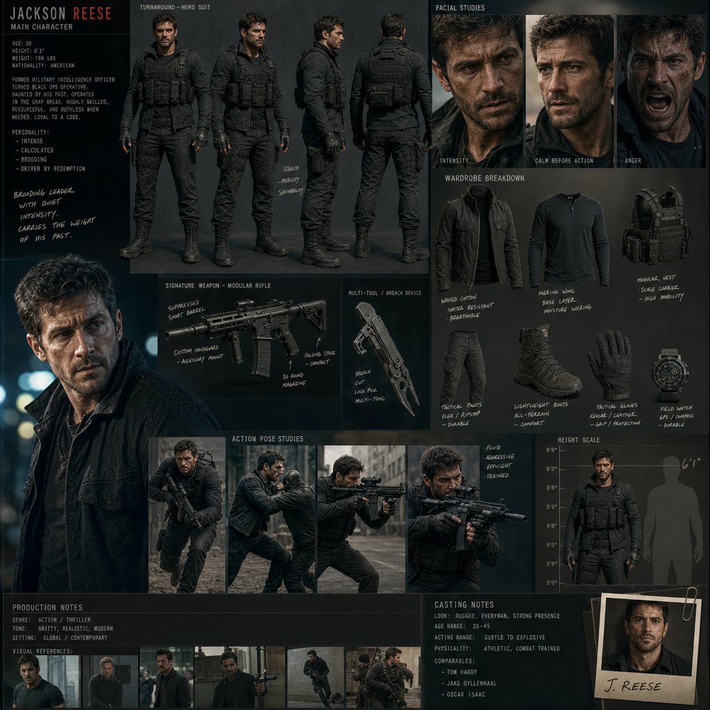 Hollywood Action Film Character Board