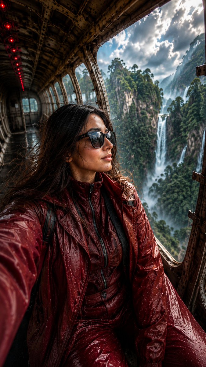 Abandoned Airplane Jungle Selfie