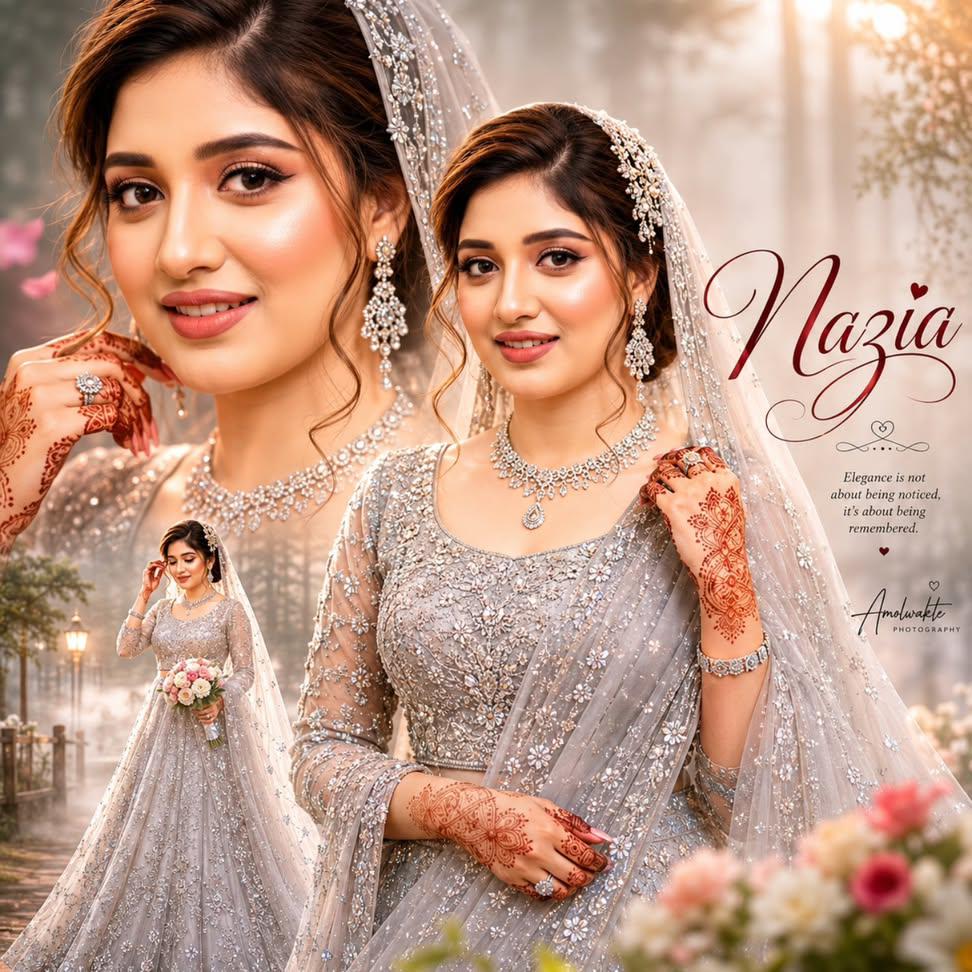 Ultra-realistic Indian Bridal Portrait Collage
