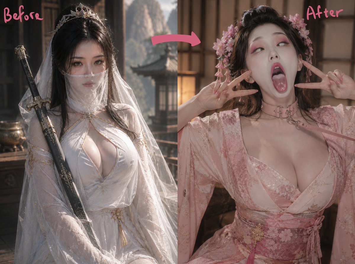 Ancient Fantasy Before After Diptych