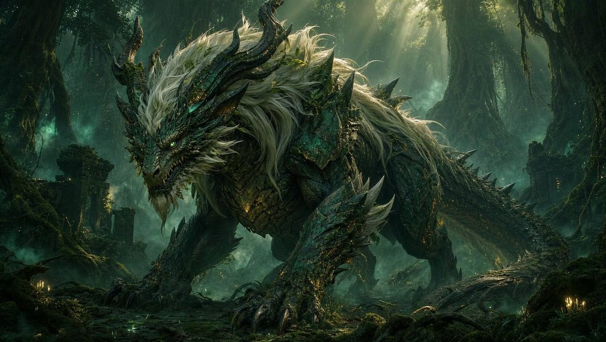 Dragon Wolf in Jungle Ruins