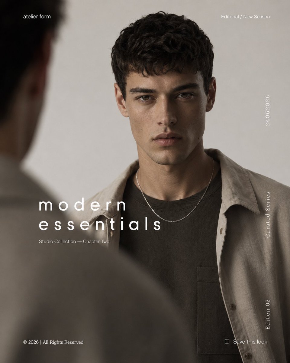Minimal Menswear Editorial Poster