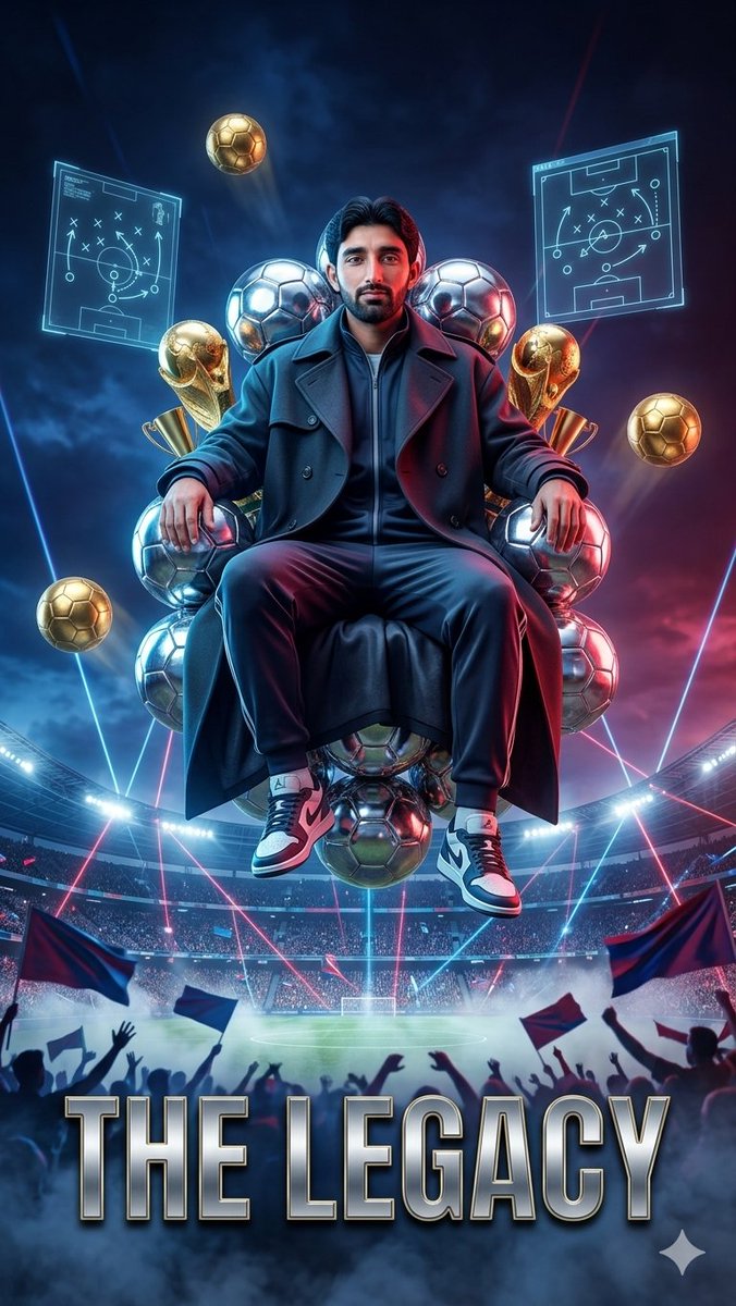 Floating Football Legacy Throne Poster