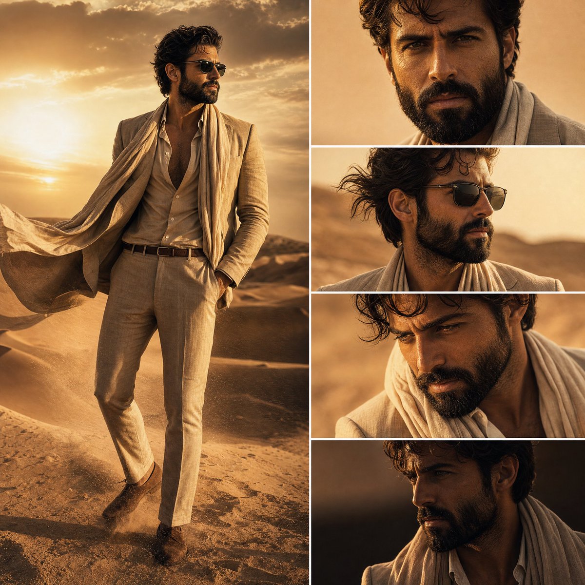 Desert Fashion Editorial Collage