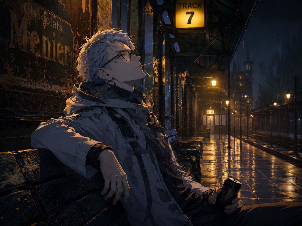 Cinematic Game Character in Midnight Station