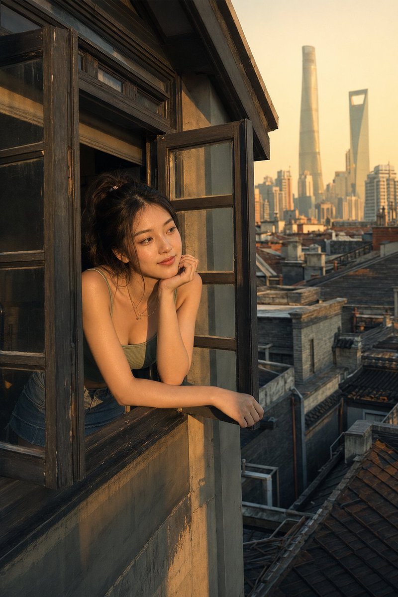 Shanghai Shikumen Window Portrait
