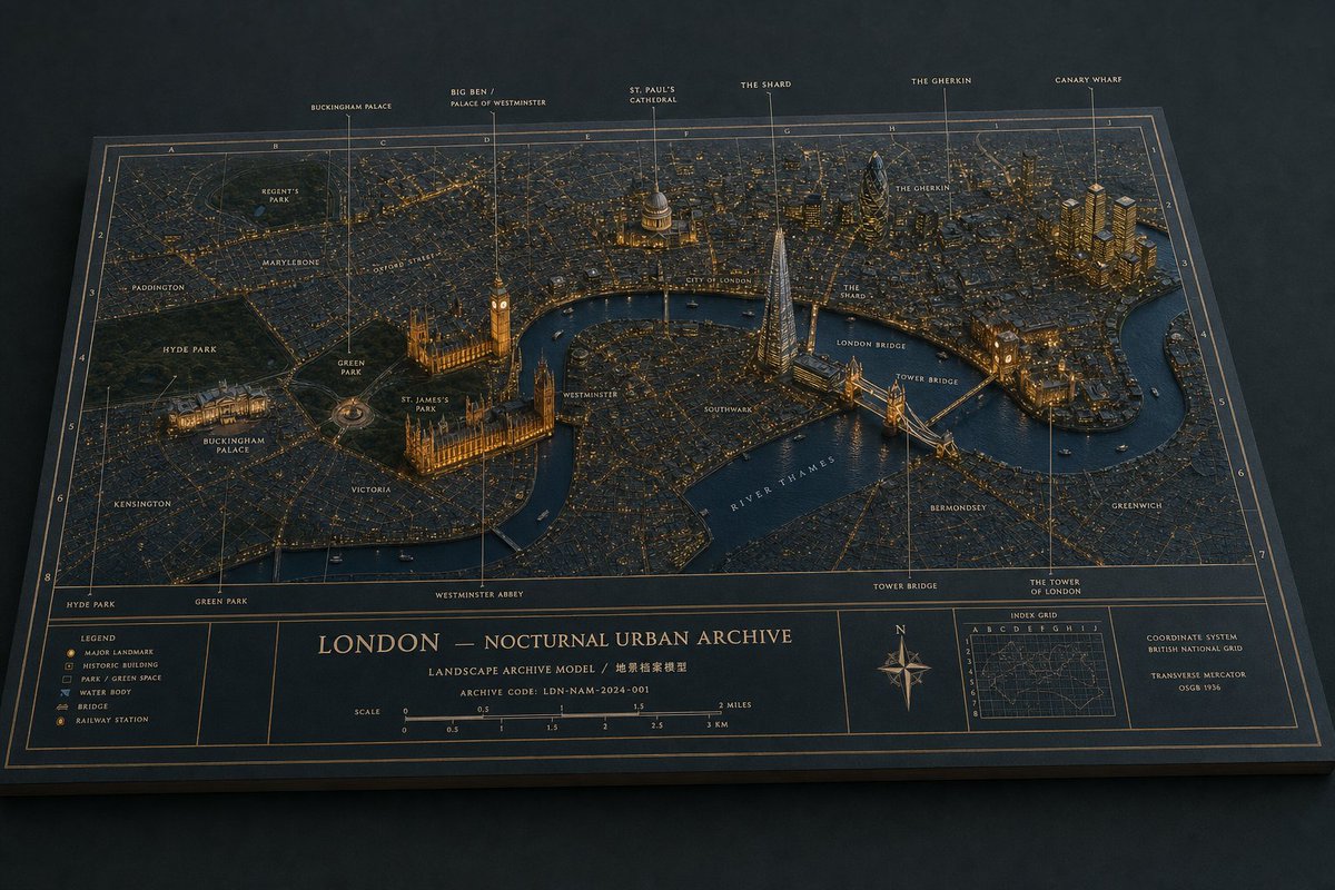 Nocturnal London Diorama Map