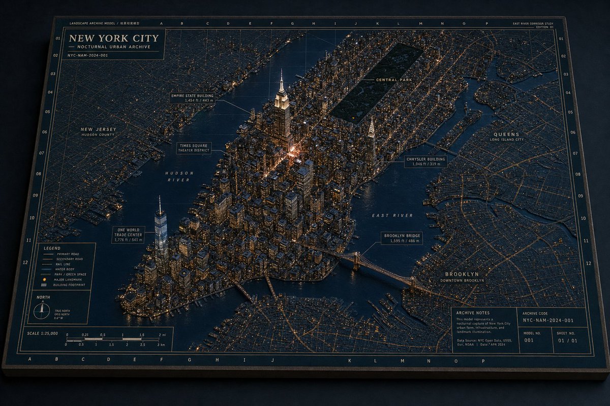 Nocturnal New York 3D Archive Map