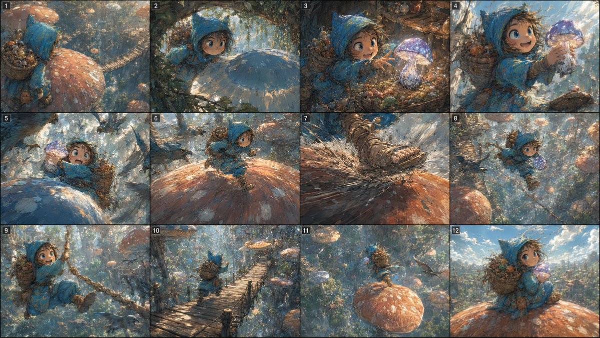 Fantasy Mushroom Forest Storyboard
