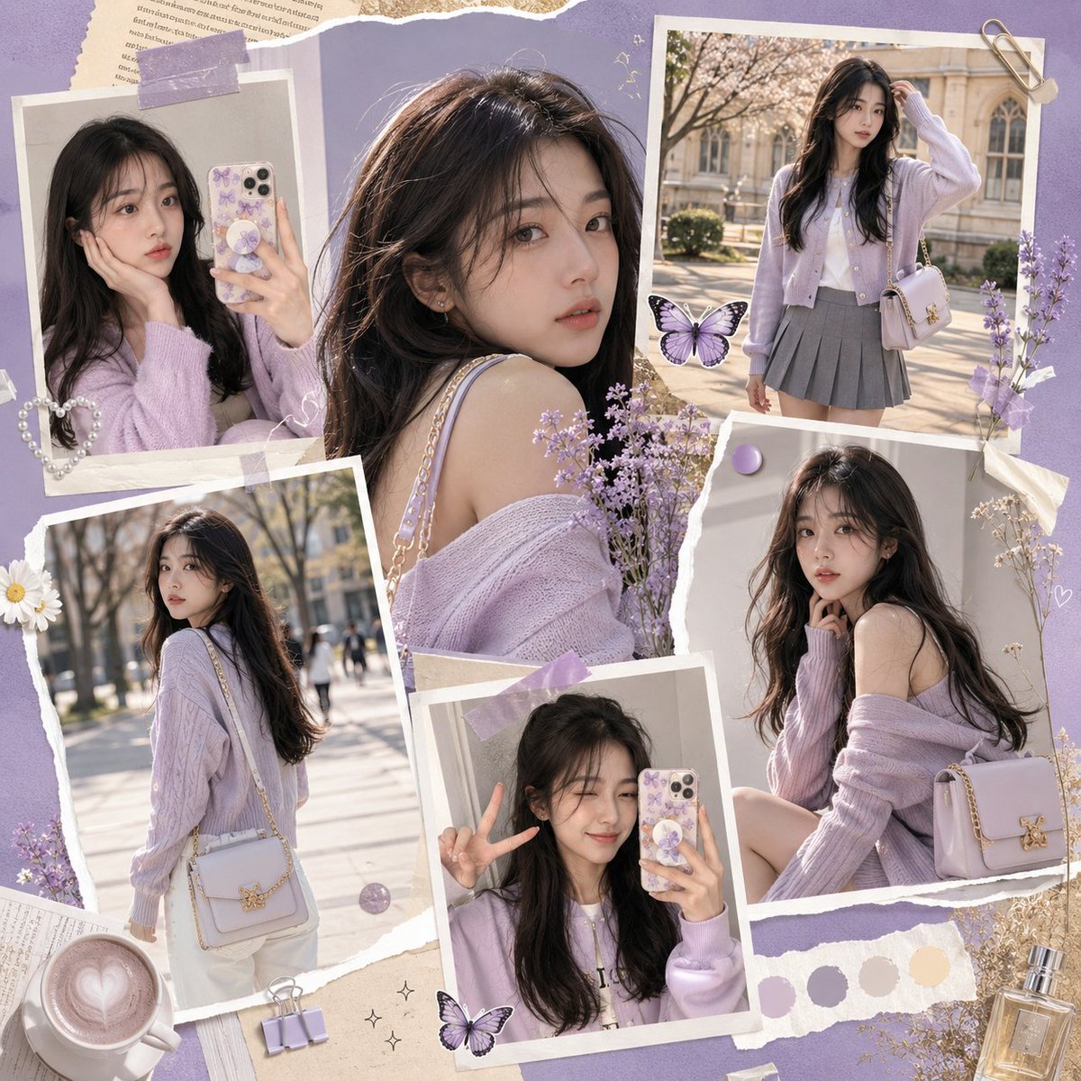 K-Fashion Gen-Z Social Media Collage