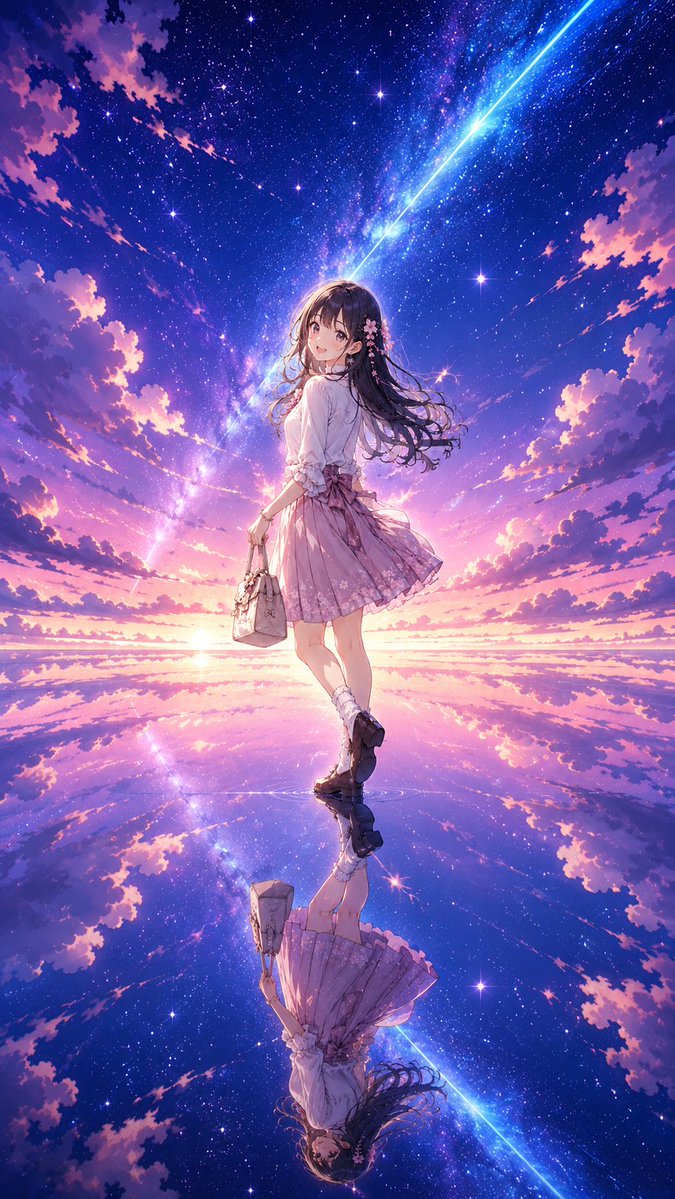 Fantasy Sky Mirror Illustration